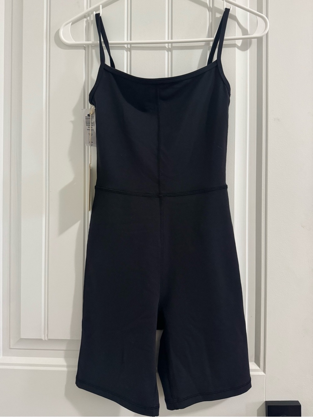 Aritzia Black Spaghetti-Strap Romper Jumpsuit